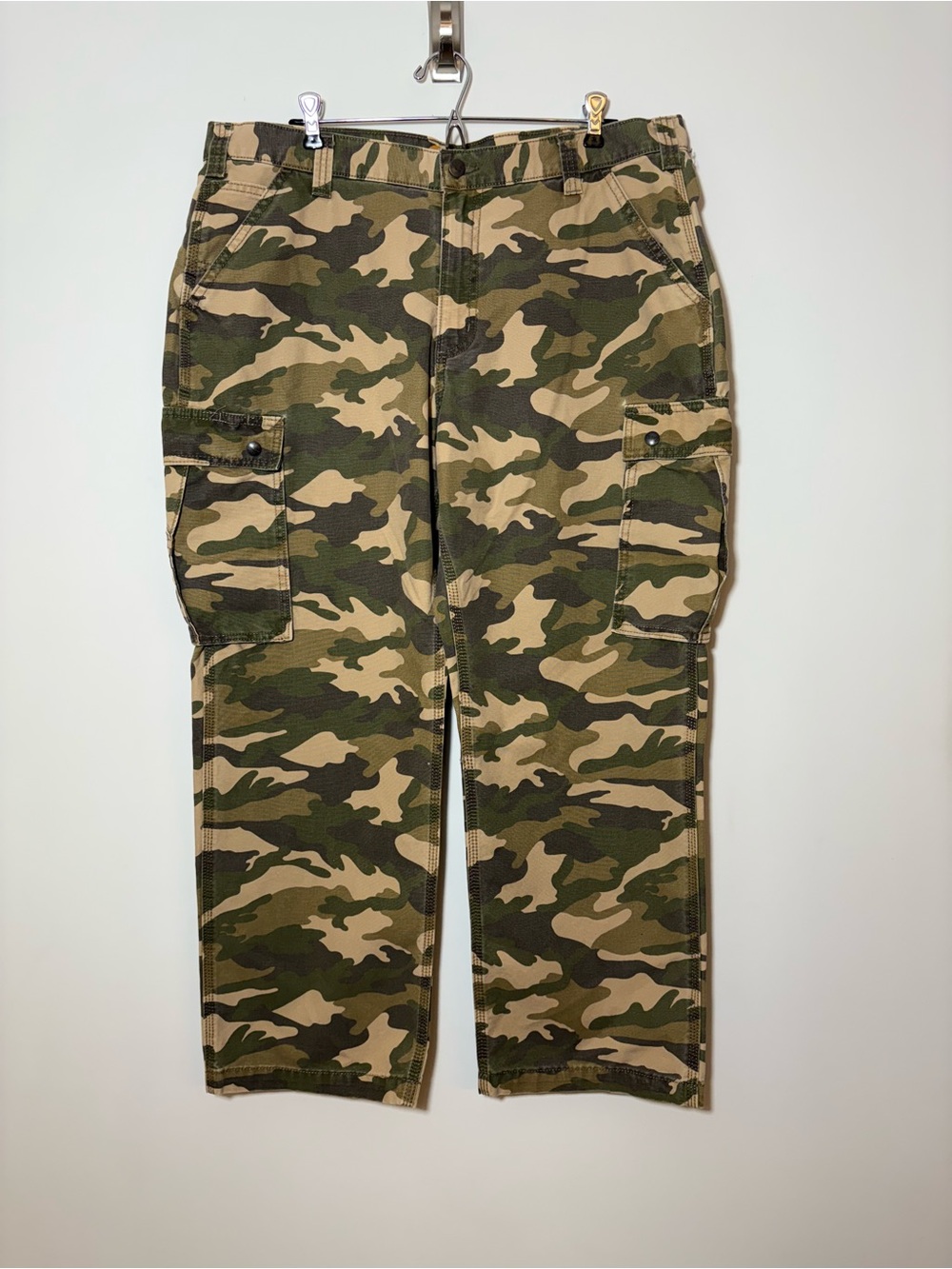 Vtg Carhartt Duck Camo Pants Size 40X30 Canvas Hunting Woodland Outdoor